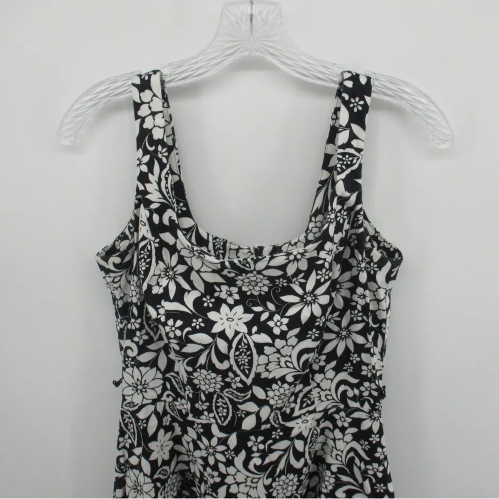 Breakin Loose Black and White Floral Dress Size 14 - Picture 3 of 4